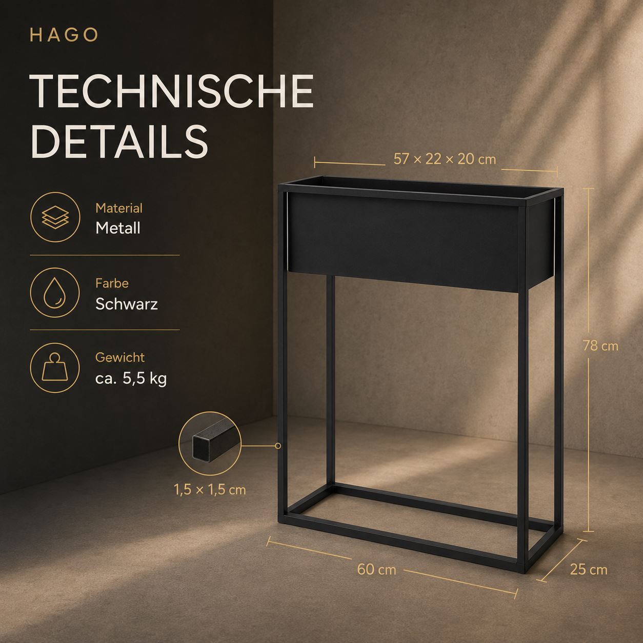 Möbelroller 40×60 cm mit Bremse